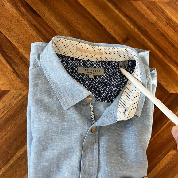 Men’s Ted Baker Linen Long Sleeve Shirt - Picture 4 of 6